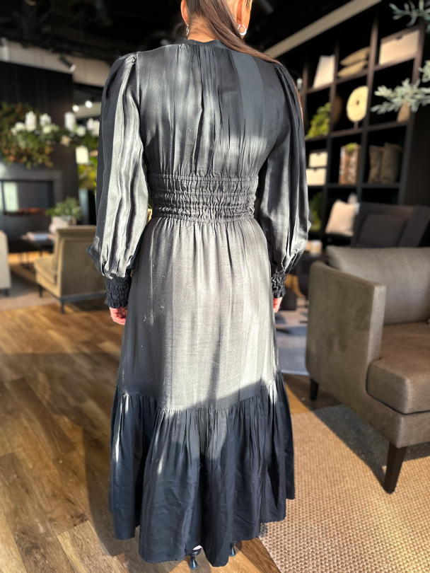 Striped Button-Down Dress - Black  - Image 2