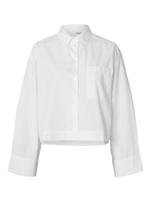 SELECTED FEMME Astha Cropped Boxy Shirt - Image 1