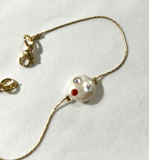 Triple Zircona Pearl Bracelet