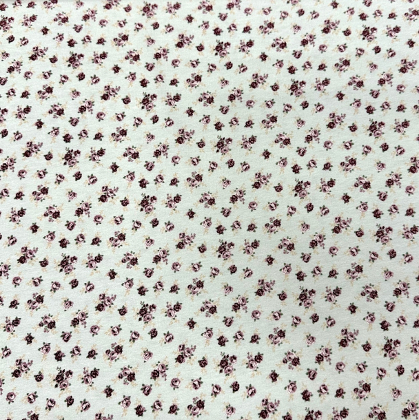 Jersey  romantiske , små blomster. Lillatoner