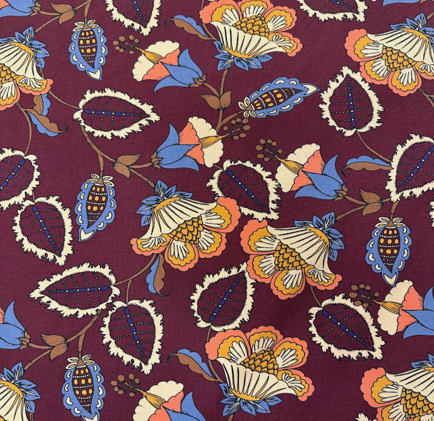 Jersey  burgunder blomst