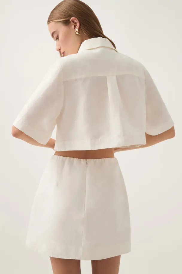 Mirrors Embroidered Skirt - Ivory  - Image 2