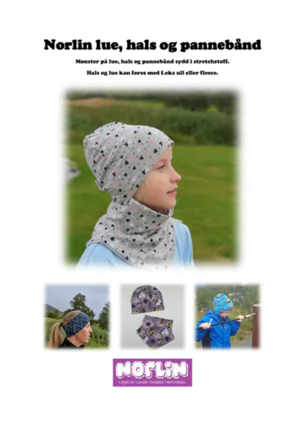 Norlin lue. Hals og pannebånd