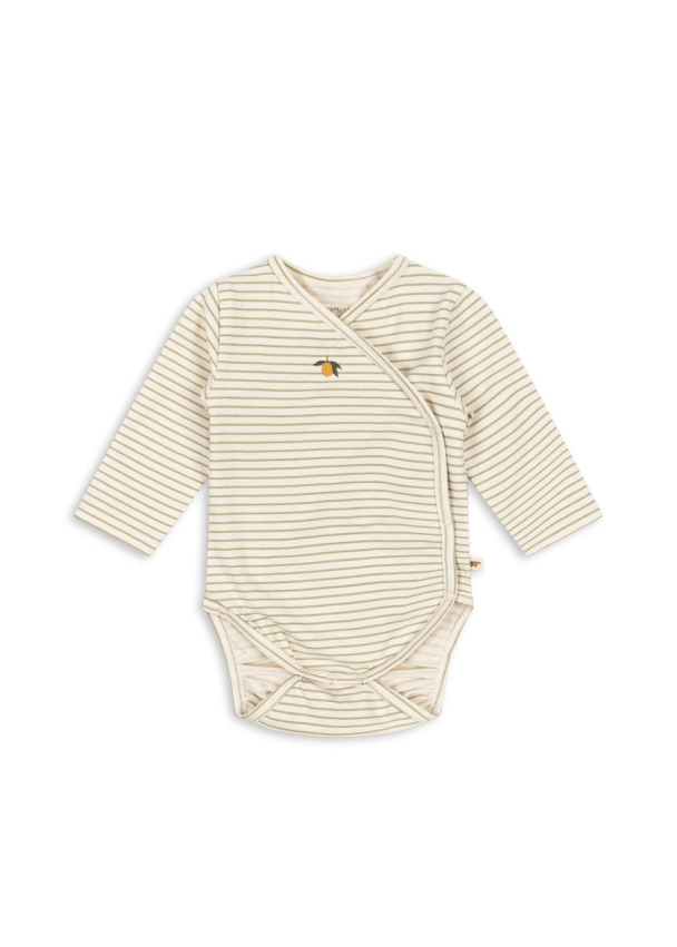 Konges Sløjd | Basic LS Newborn Body - Tea Stripe - Image 1