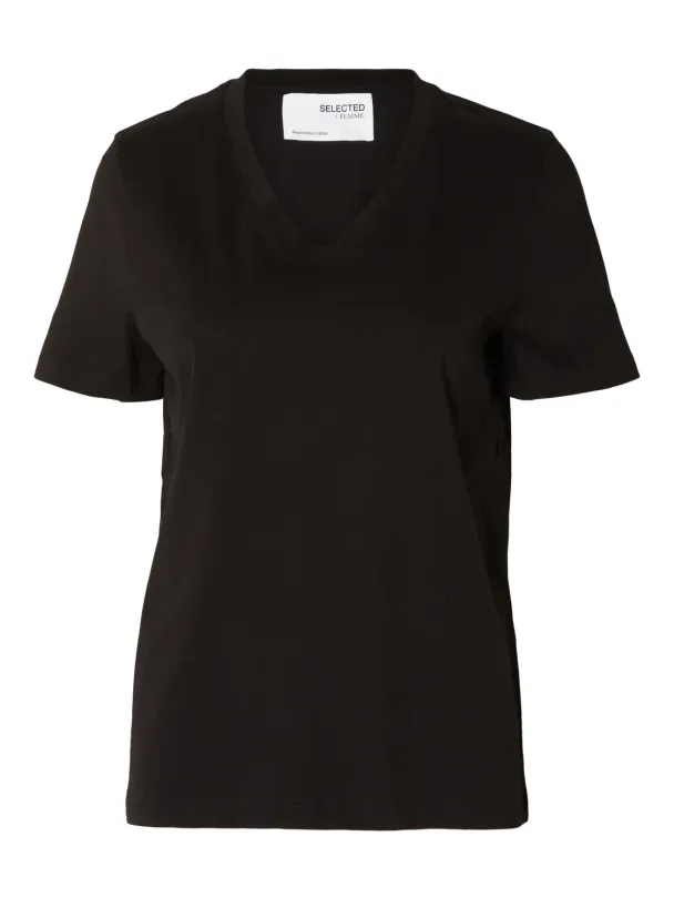 SELECTED FEMME V-Neck Essential Tee - Image 1