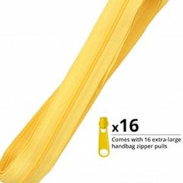 By Annie - Glidelås 6mm spiral 4 yard med 16 glide- Dandelion