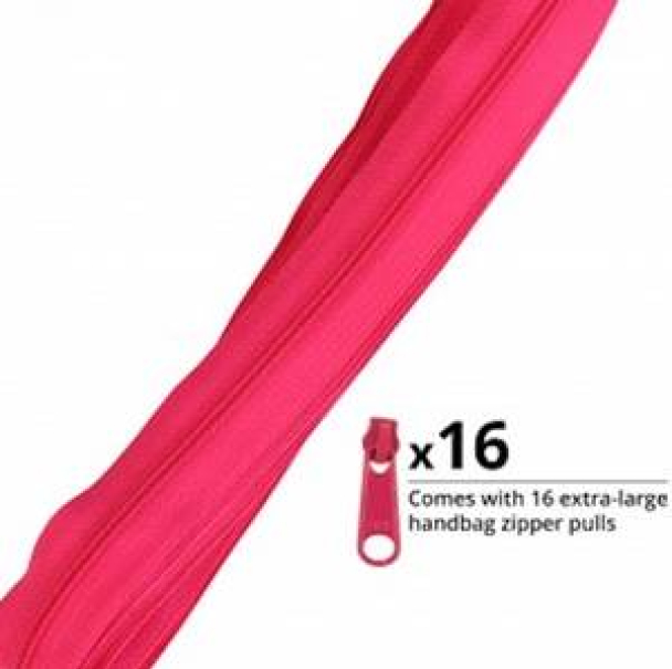 By Annie - Glidelås 6mm spiral 4 yard med 16 glide- Lipstick