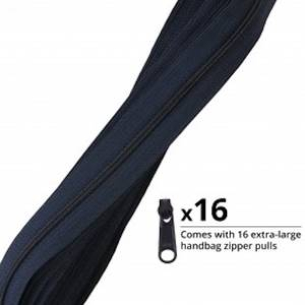 By Annie - Glidelås 6mm spiral 4 yard med 16 glide- Navy