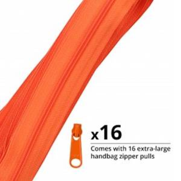 By Annie - Glidelås 6mm spiral 4 yard med 16 glide- Pumpkin