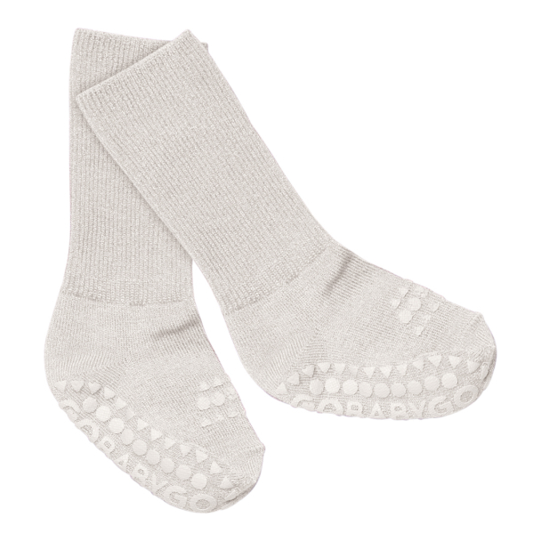 Non-Slip Socks Bamboo - Ivory Glitter - Image 1