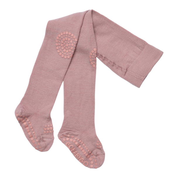 Crawling Tights Wool - Rose Blush