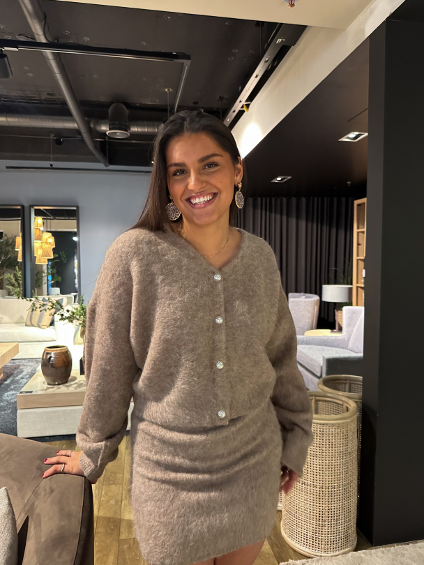 Sana Cardigan - Warm Sand Melange - Image 5