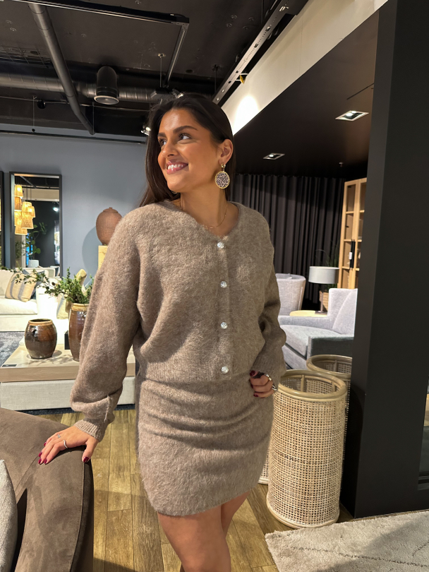 Sana Cardigan - Warm Sand Melange - Image 6