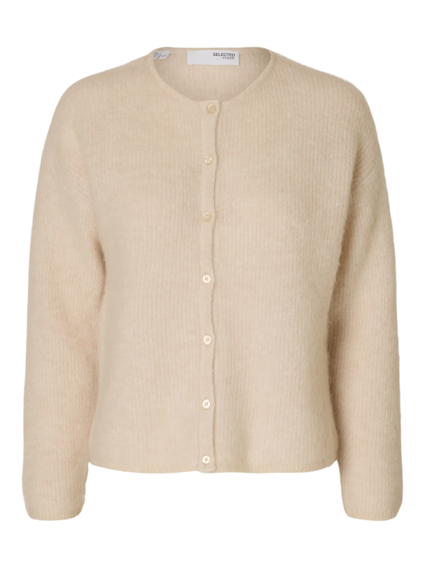 Sia Ras Knit O-Neck - Birch/Melange