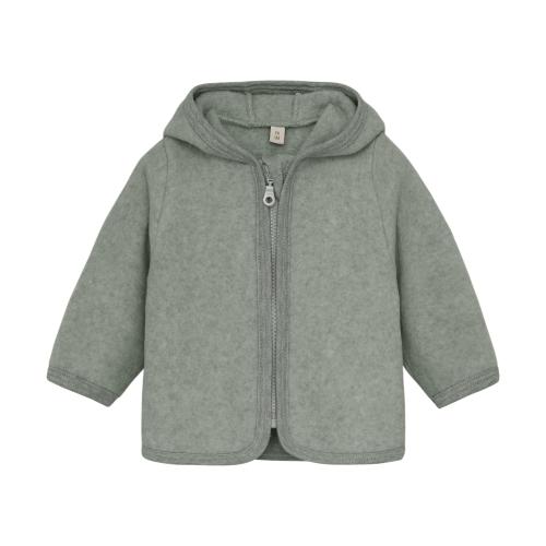 HUTTEliHUT | Jacket Ears Cotton Fleece - Lily Pad Melange