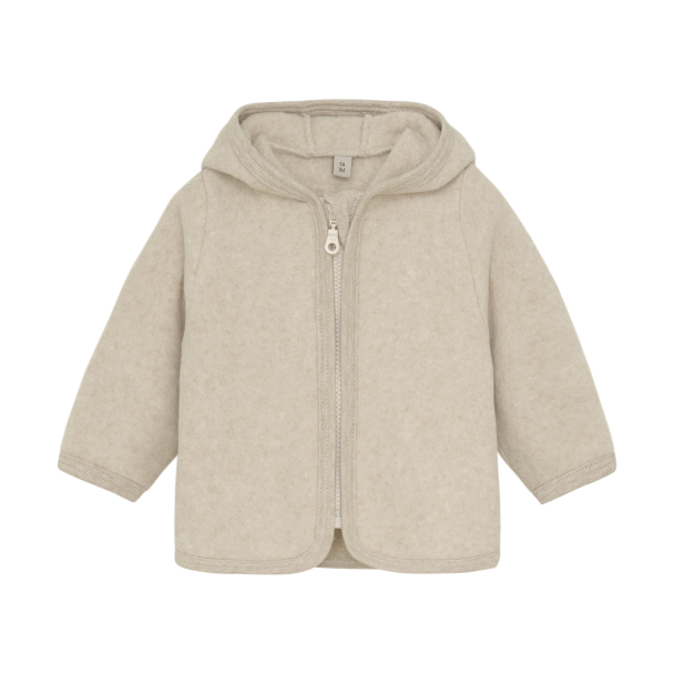 Jacket Ears Cotton Fleece - Camel Melange - Image 1