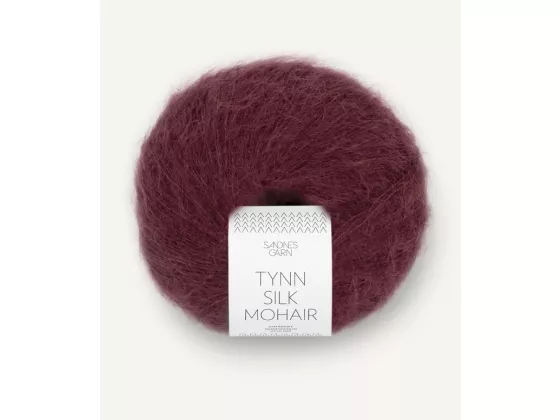 Tynn Silk Mohair Dyp burgunder 4372