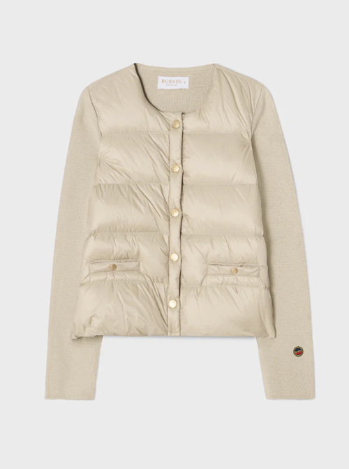 Iva Light Beige Down Jacket  |  Iva Down Jacket  fra Busnel