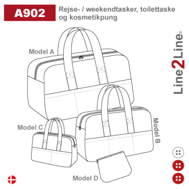 902 Reijse/ weekendtasker, toiletteaske og kosmetikpung - Image 1