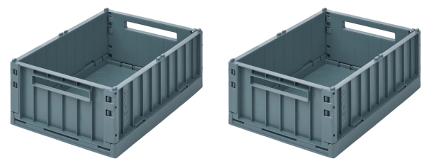 Weston Storage Box M 2-pk - Whale Blue - Image 1