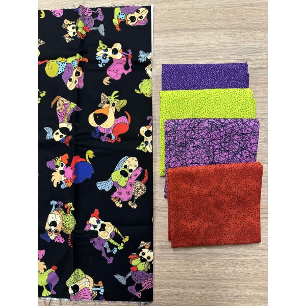  Fargerike hunder  0,5 meter og 4 stk 50cm