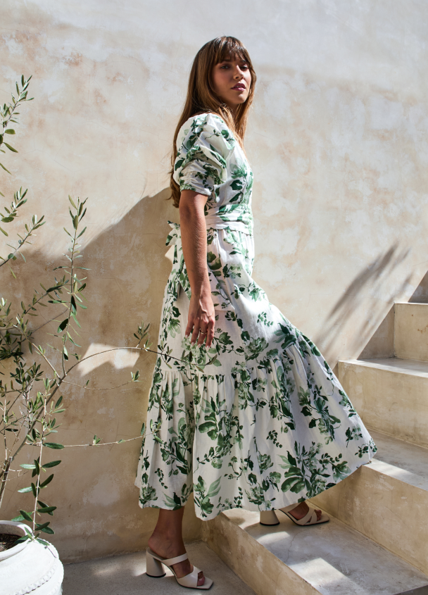 Sylvie Dress - Green Blossom  - Image 2