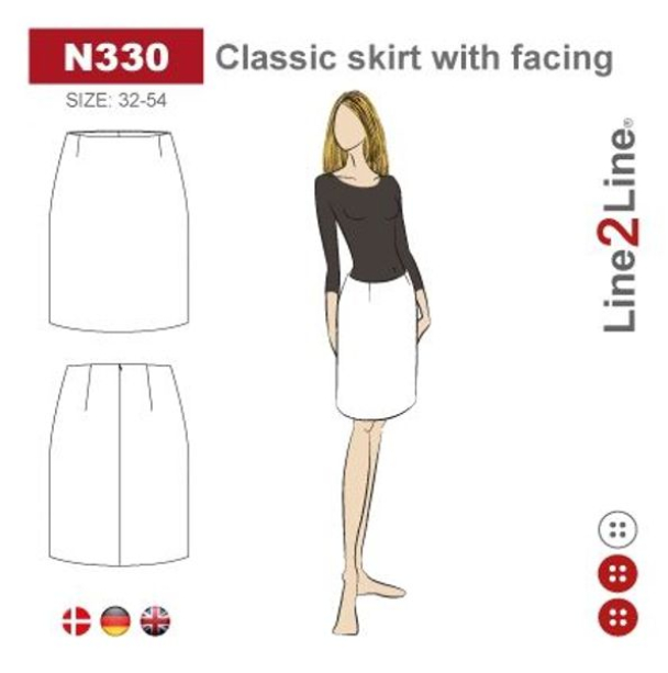 N330 Klassisk nederdel med belægning - Image 1