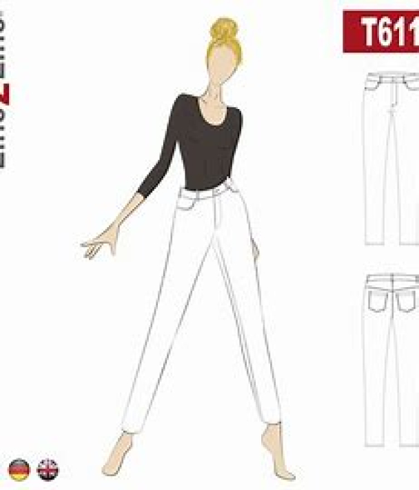 T611 Tettsittende jeans- Curvy A - Image 1