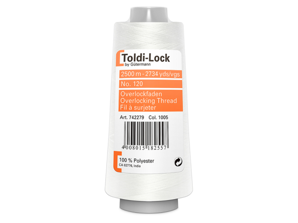 Gütermann Toldilock 1005- Hvit