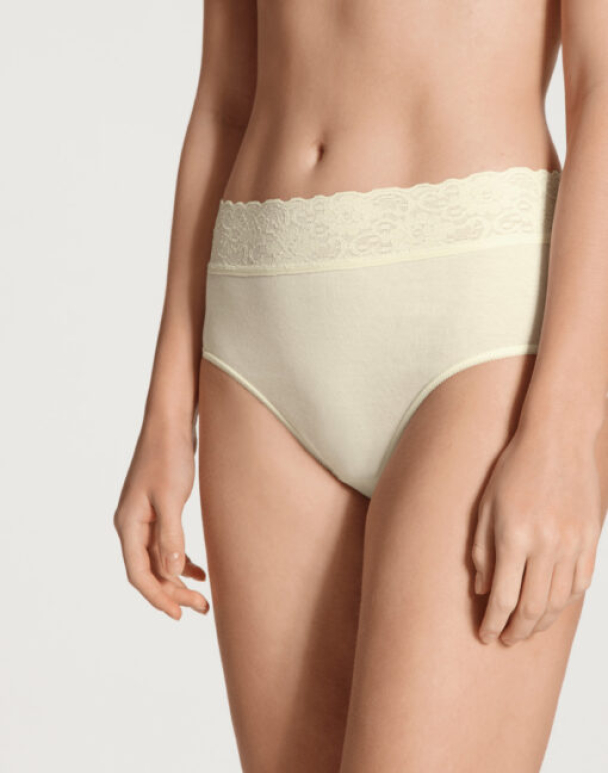 100% bomull, midi brief high waist med blonde, champagne - Image 1