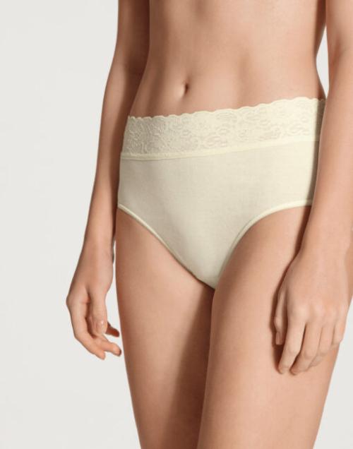 '100% bomull' midi brief high waist med blonde, champagne