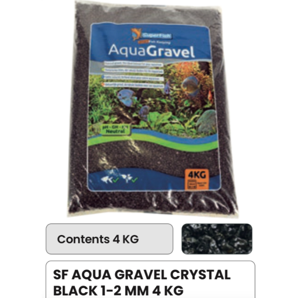 SF Aqua Gravel / 4kg / Crystal Black 1-2mm