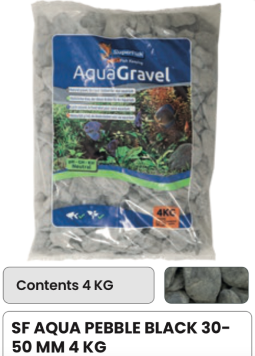 SF Aqua Gravel / 4kg / Pebble Black 20-50mm