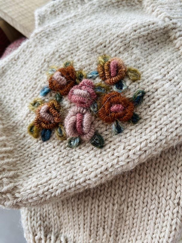 Pulsvanter med broderte jernbaneroser - Image 2