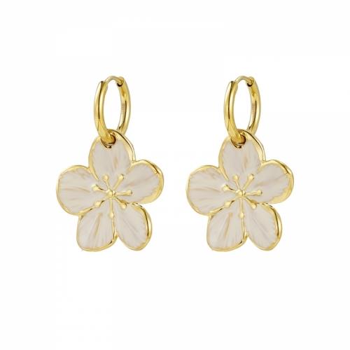 Calista Enamel Earring Ivory/Gold