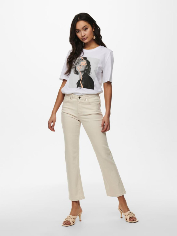 Only Kenya life midwaist cropped sweet flared jeans noos - Image 3