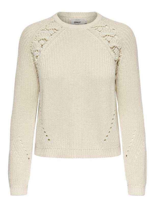 onlMaga genser med blonde detaljer - Image 5