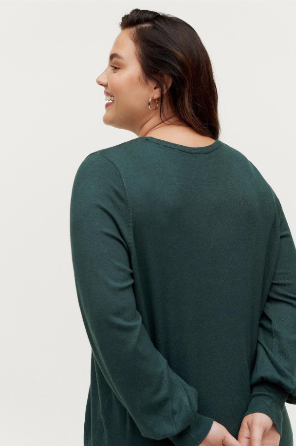 Zizzi Caella plain genser m/rund hals - Image 3