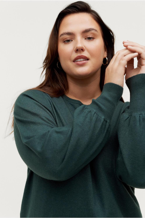 Zizzi Caella plain genser m/rund hals - Image 4