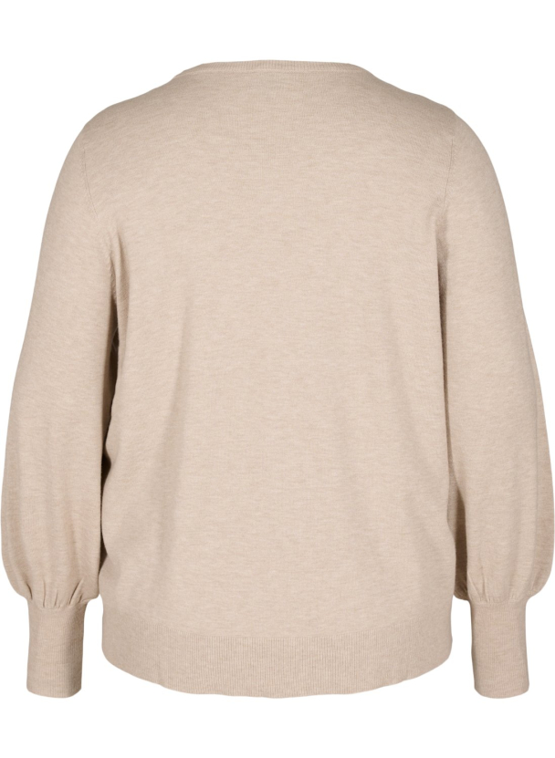 Zizzi caElla plain genser m/rund hals - Image 2