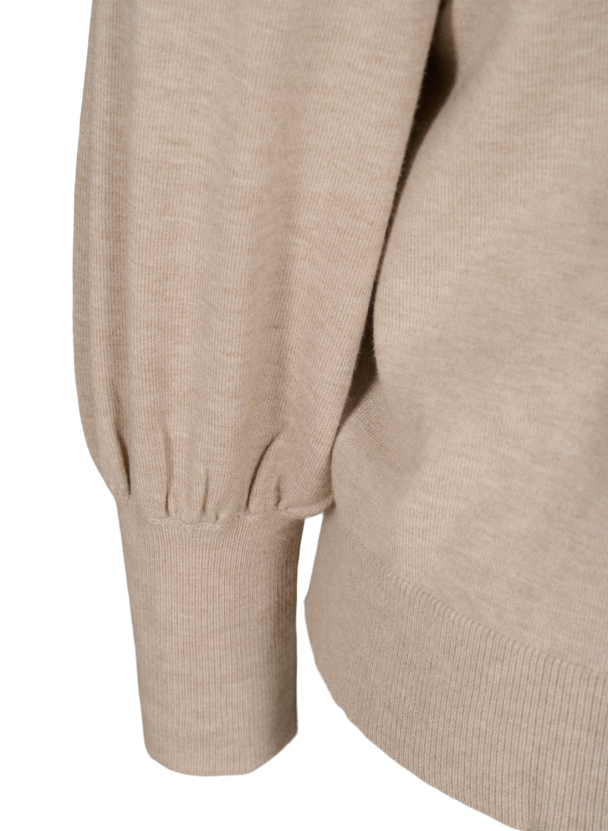 Zizzi caElla plain genser m/rund hals - Image 3