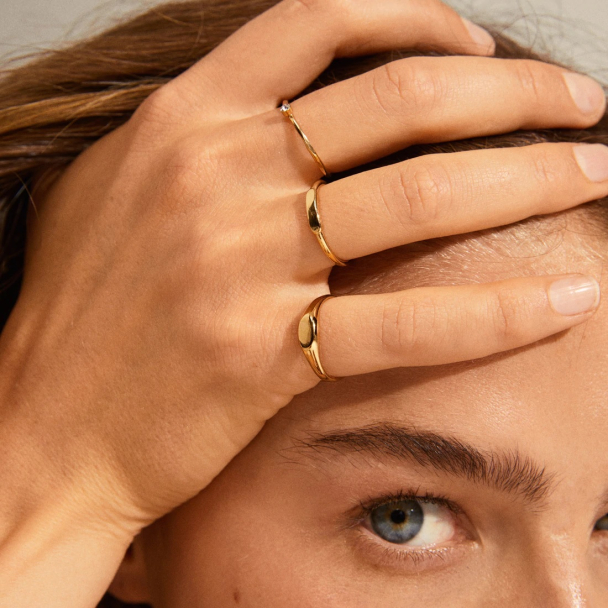 Pilgrim Ecstatic gullbelagte 3-i-1 ringer - Image 2