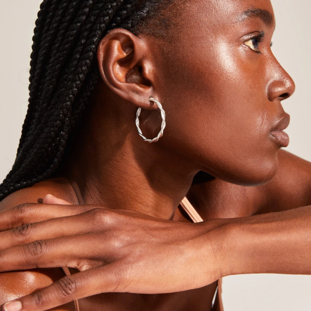 Pilgrim Naja sølvbelagte øreringer - Image 3