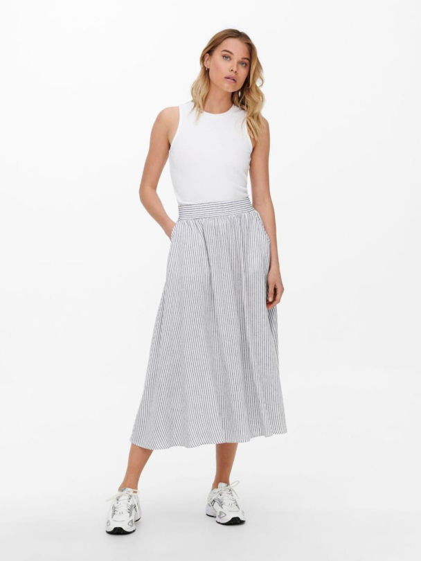 onlLinette maxiskjørt i linblanding - Image 2