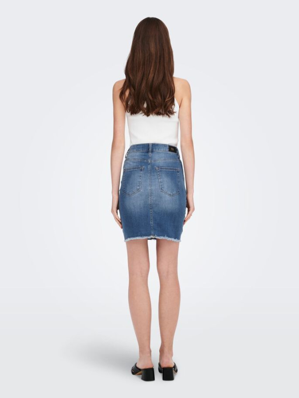 onlBlush Life Button denim skjørt - Image 2