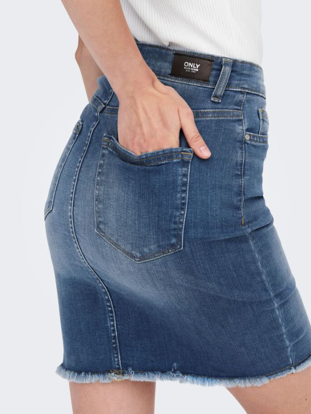 onlBlush Life Button denim skjørt - Image 5