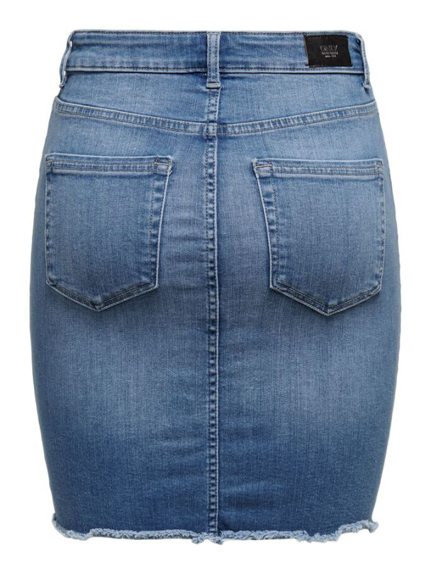 onlBlush Life Button denim skjørt - Image 6