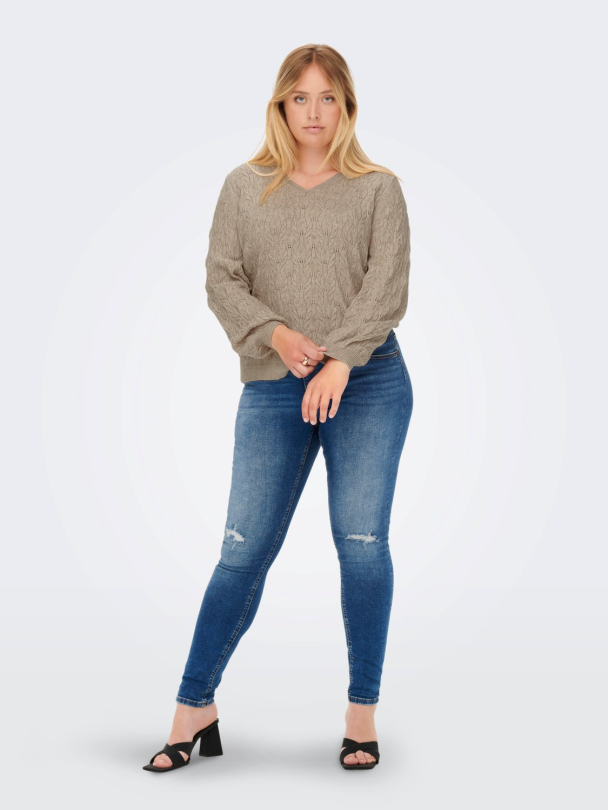 carFia Katia genser i strukturstrikk - Image 2