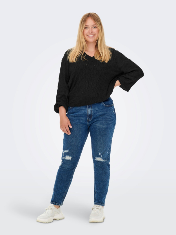 carFia Katia genser i strukturstrikk - Image 3