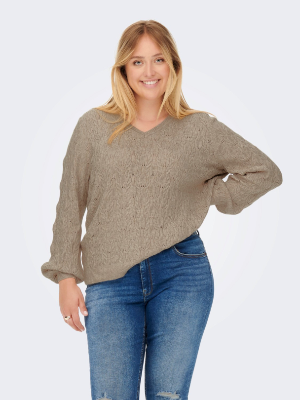 carFia Katia genser i strukturstrikk - Image 4